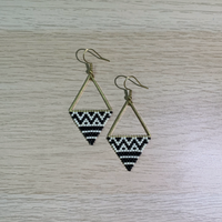 Triangle Beaded Earrings | Medium