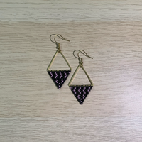 Triangle Beaded Earrings | Medium