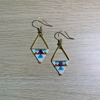 Triangle Beaded Earrings | Small