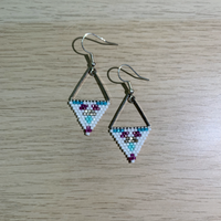 Triangle Beaded Earrings | Small