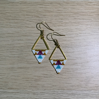 Triangle Beaded Earrings | Small